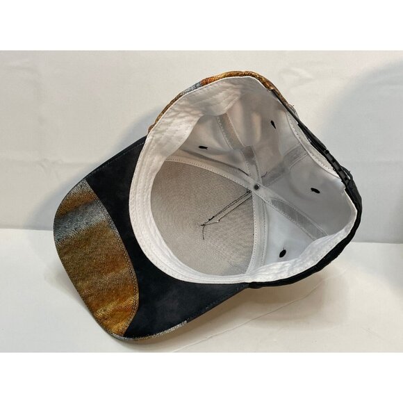 Fishing makes me happy hat cap 7 1/2" snap back brown - Picture 7 of 7